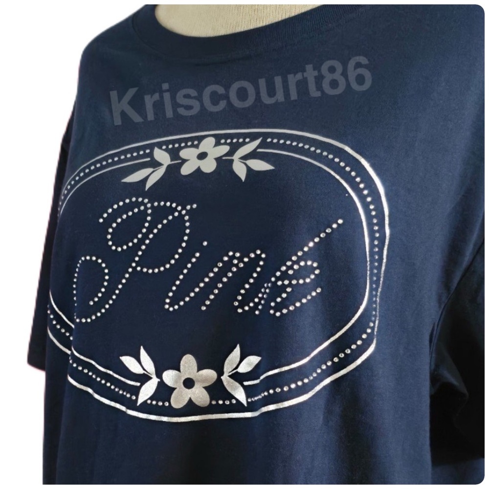 VSPINK Bling Navy Blue Limited Edition Tee NEW WITH TAGS - Picture 8 of 17